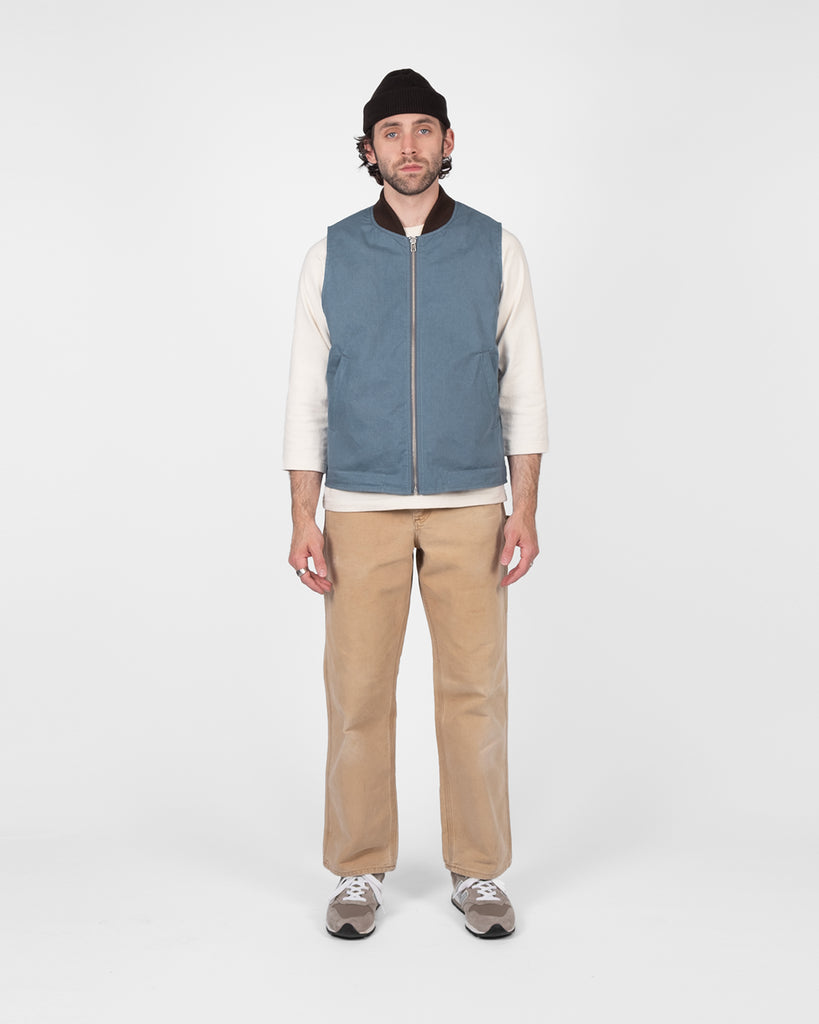 Flight Vest - Faded Blue Dry Waxed Rip Stop – Dehen 1920