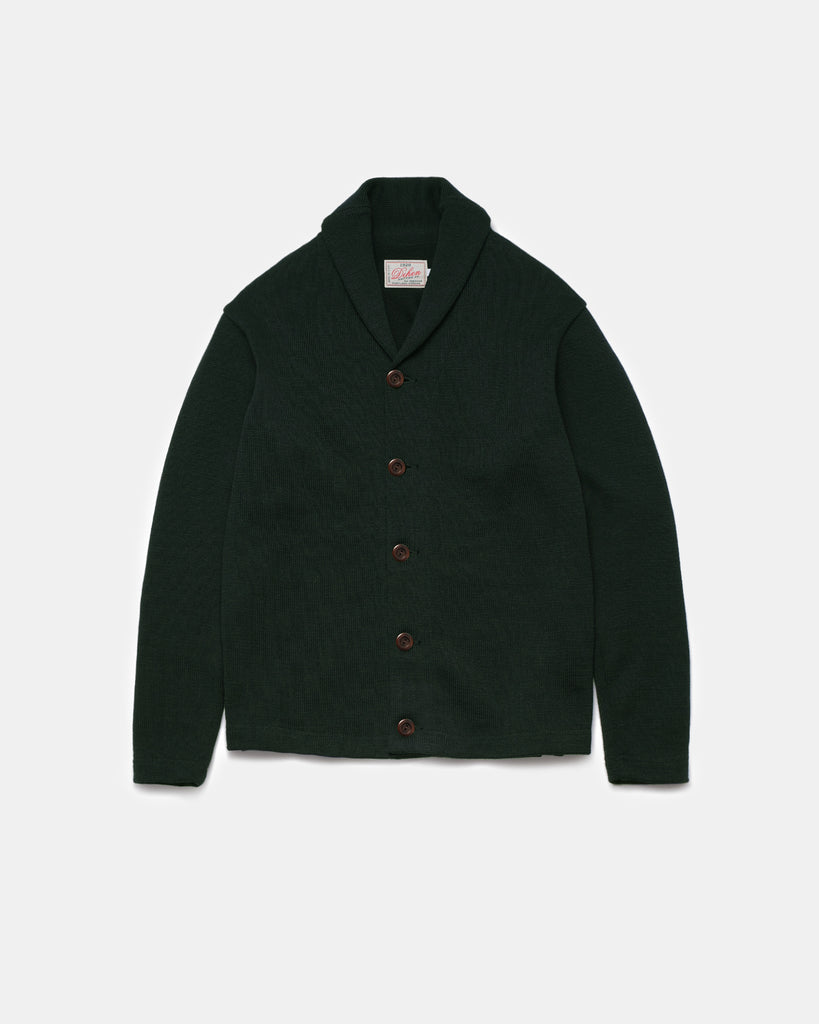 Oxford Shawl Sweater - Pine