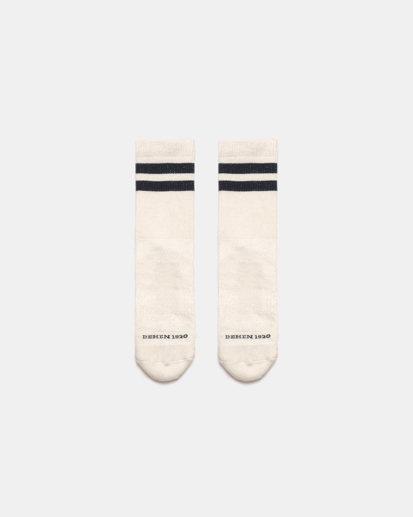 Heavy Duty Wool Socks - Off White Charcoal