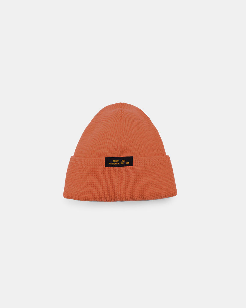 Wool Knit Watch Cap - Burnt Orange