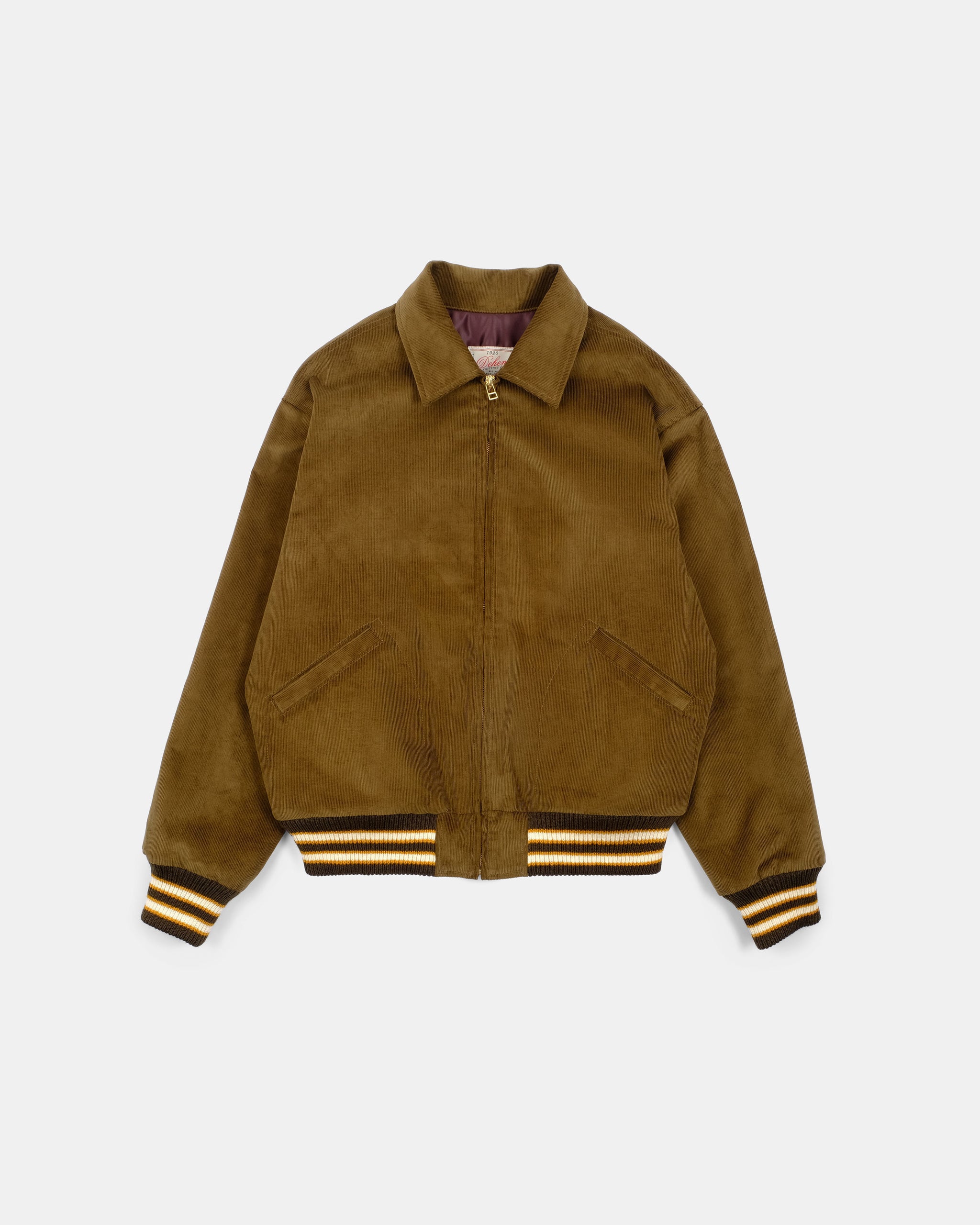 HYEON シュークリームブルゾン 60's Cut Team Jacket - Olive Drab Corduroy – Dehen 1920