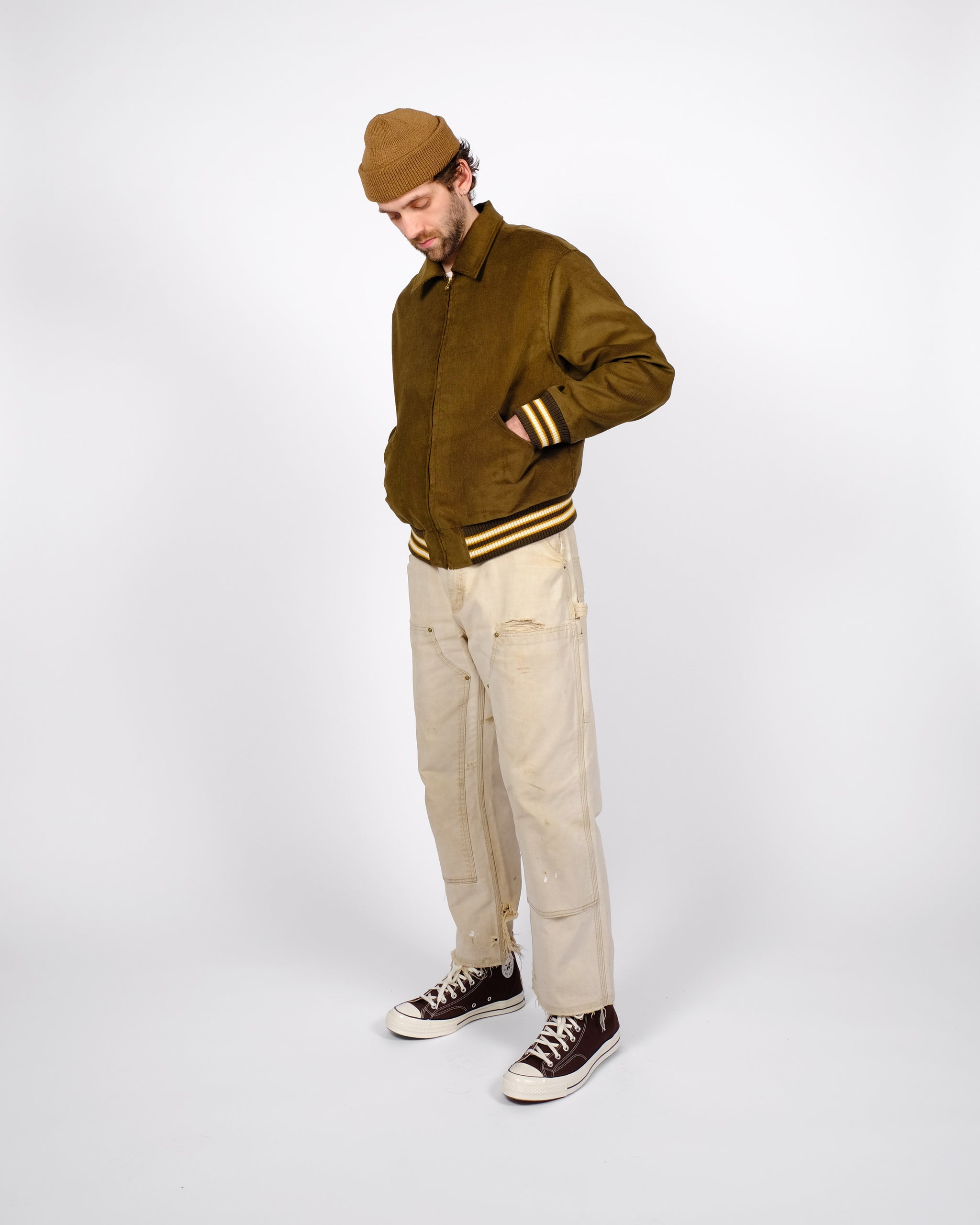 60's Cut Team Jacket - Olive Drab Corduroy – Dehen 1920