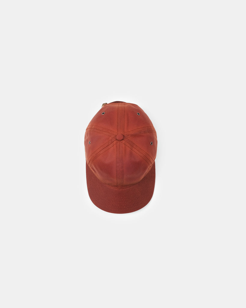 Unstructured Baseball Hat - Brick Red Waxed Canvas