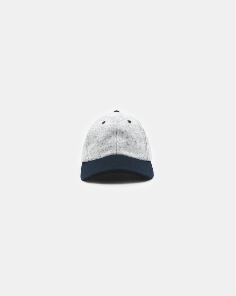 2-Tone Baseball Hat - Natural / Navy Heather Wool