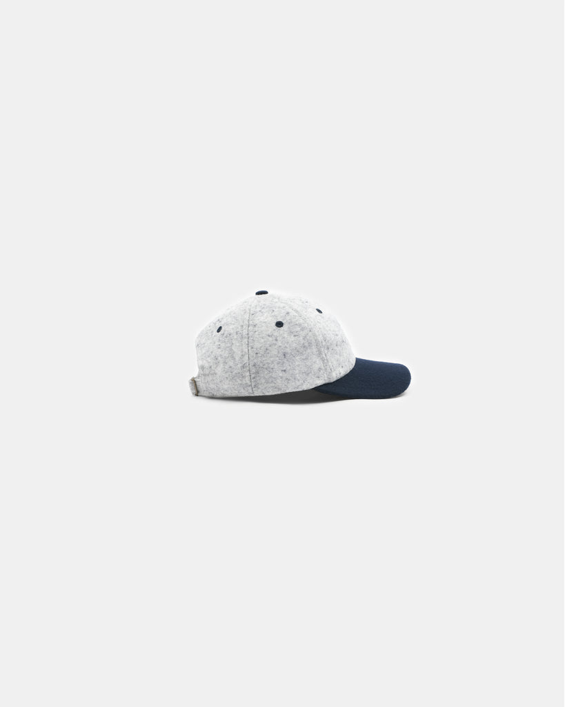 2-Tone Baseball Hat - Natural / Navy Heather Wool