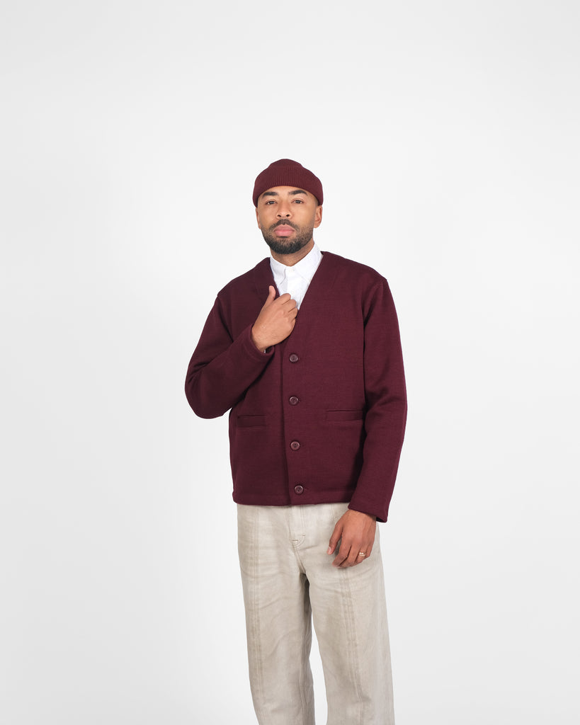 Slouchy Cardigan - Burgundy