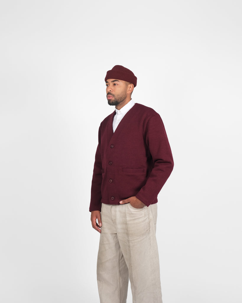 Slouchy Cardigan - Burgundy