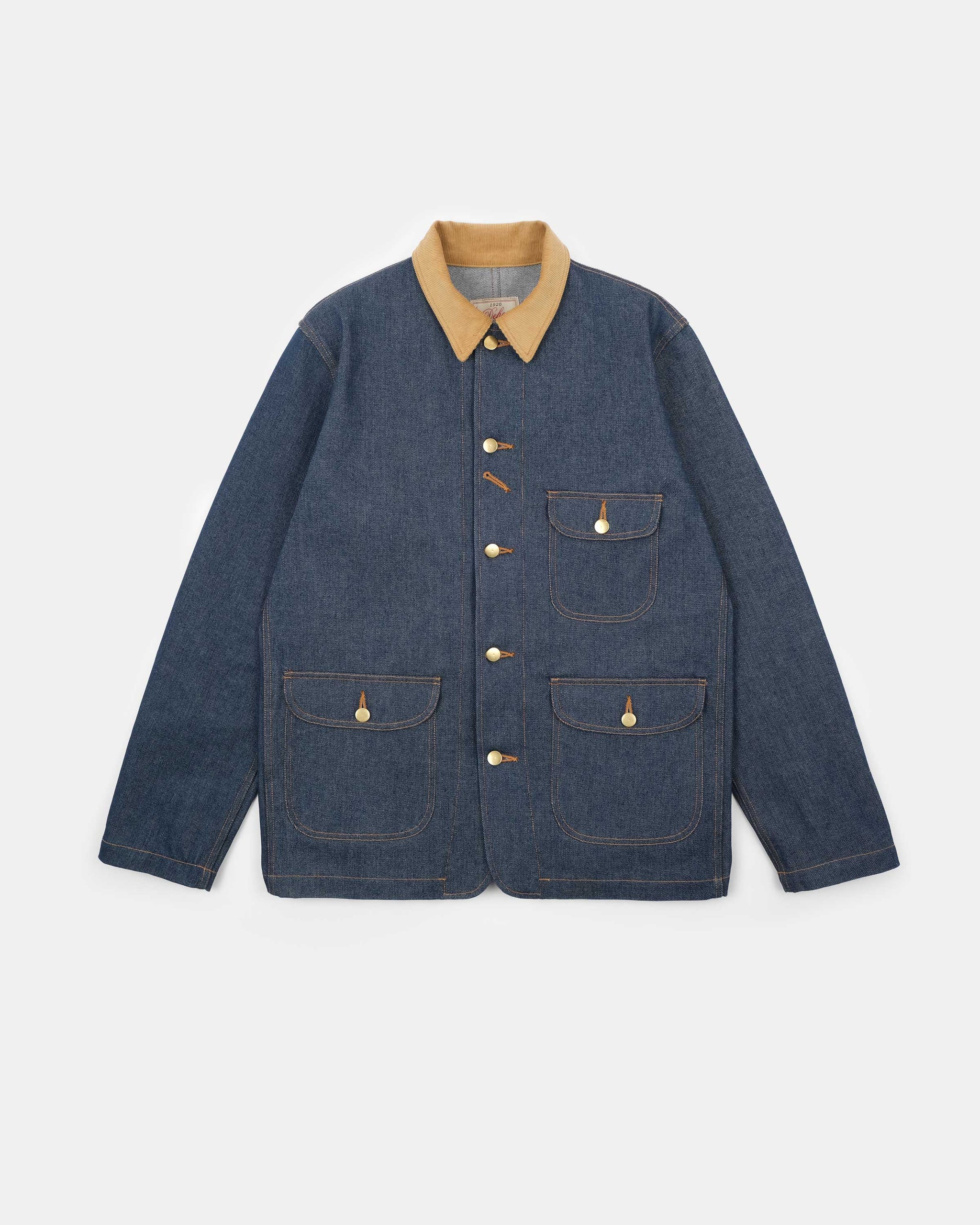 Chore Coat 2.0 - Indigo Denim / Fawn Corduroy – Dehen 1920