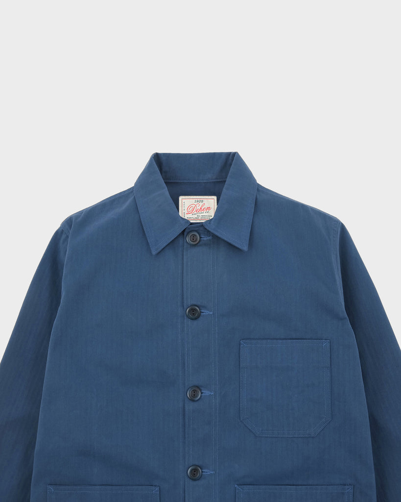 Woven Chore Coat - Mock Blue