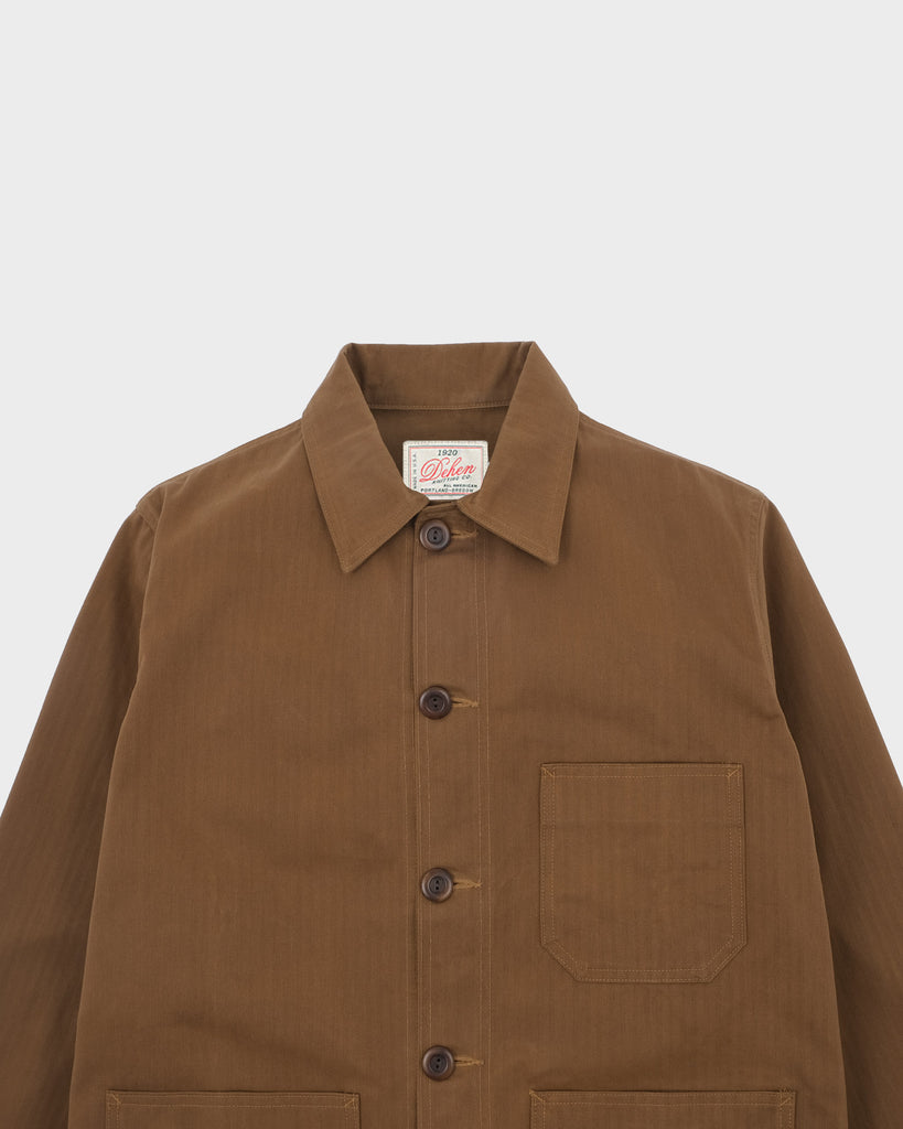 Woven Chore Coat - Nicotine