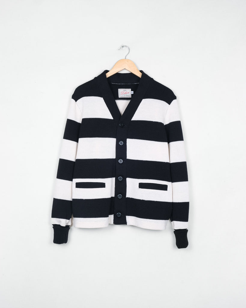 Striped Cardigan - Black / Off-White