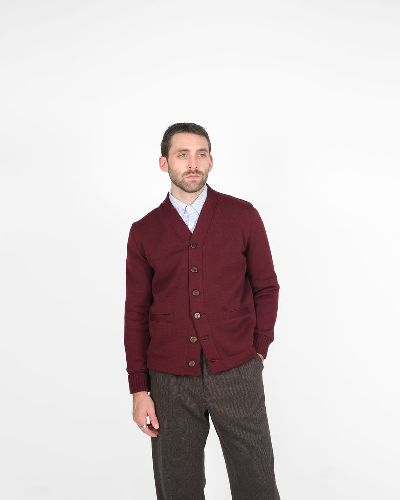 Classic Cardigan - Burgundy