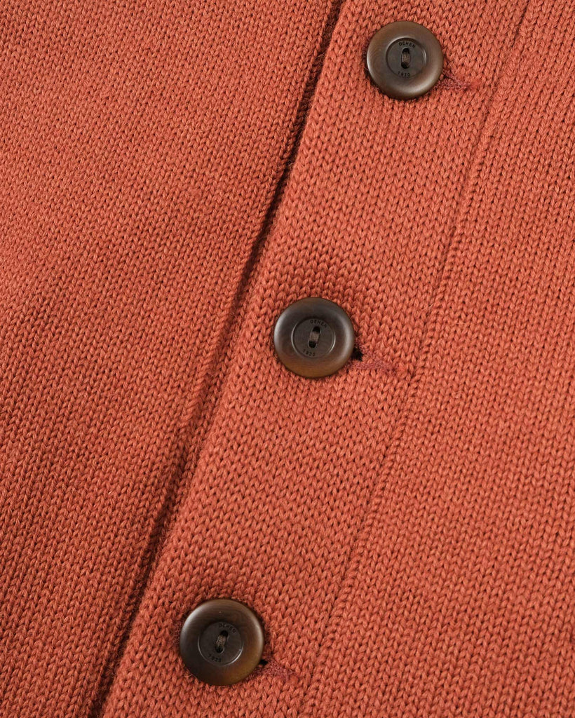 Women's Classic Cardigan - Burnt Orange