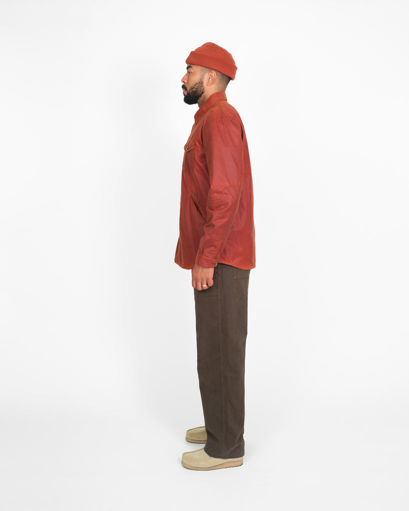 Crissman Overshirt - Waxed Canvas Brick Red