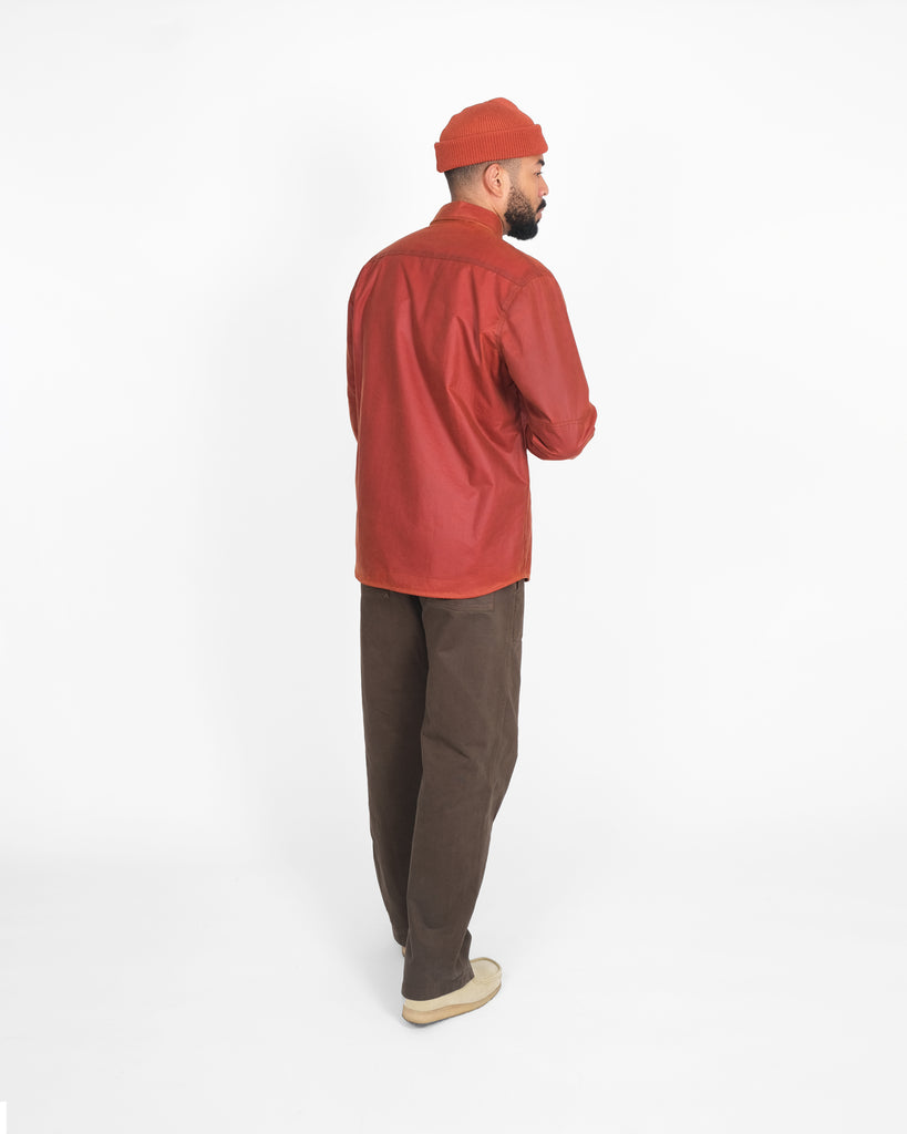 Crissman Overshirt - Waxed Canvas Brick Red