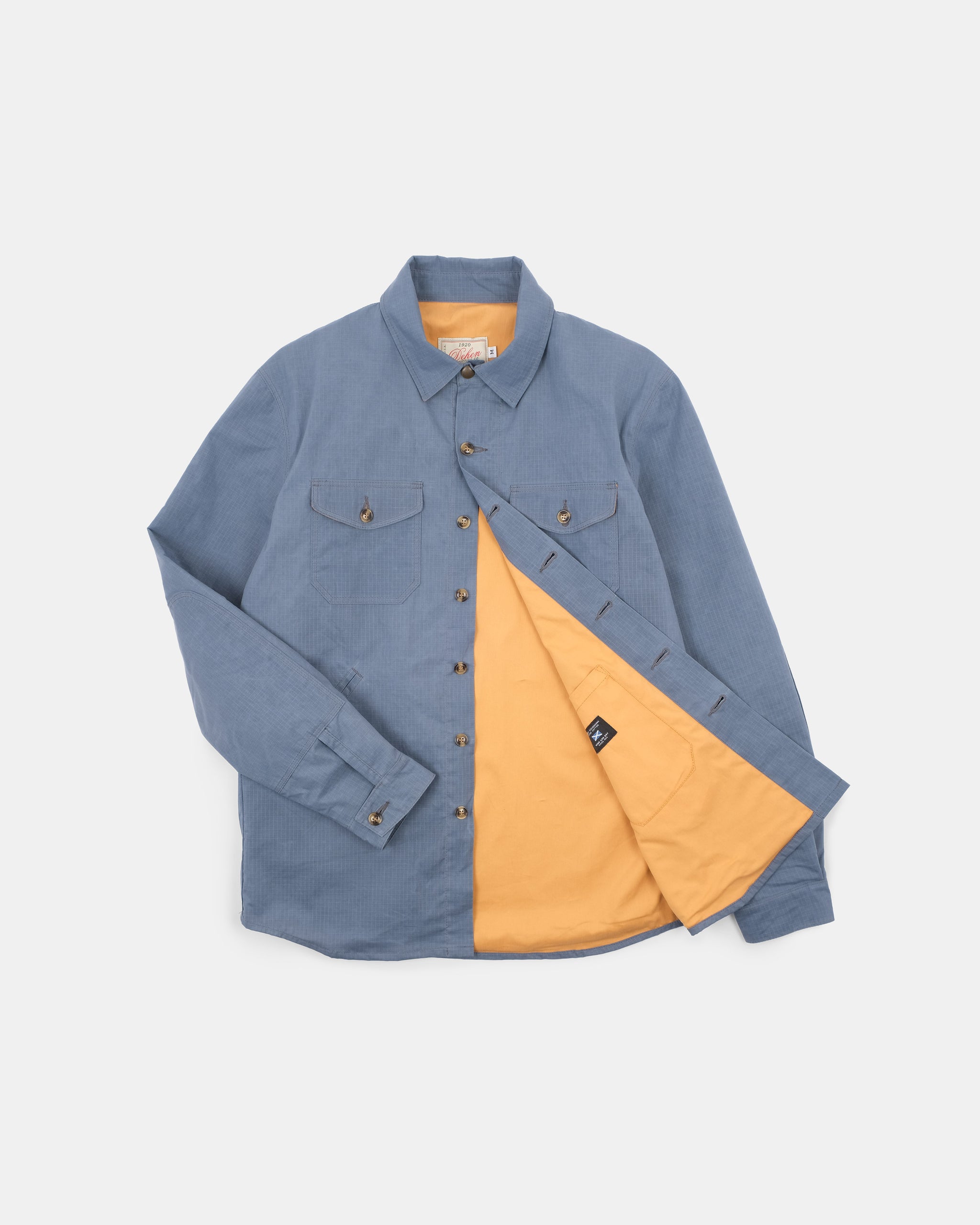 Crissman Overshirt - Faded Blue Dry Waxed Rip Stop – Dehen 1920