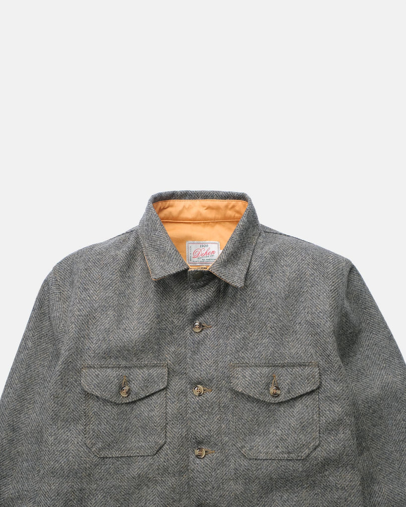 Crissman Overshirt - Warm Charcoal Herringbone