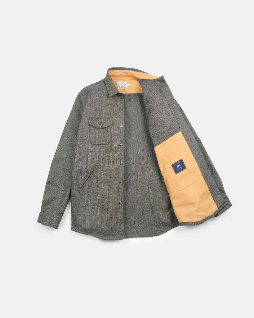 Crissman Overshirt - Warm Charcoal Herringbone