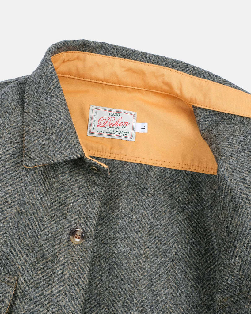 Crissman Overshirt - Warm Charcoal Herringbone