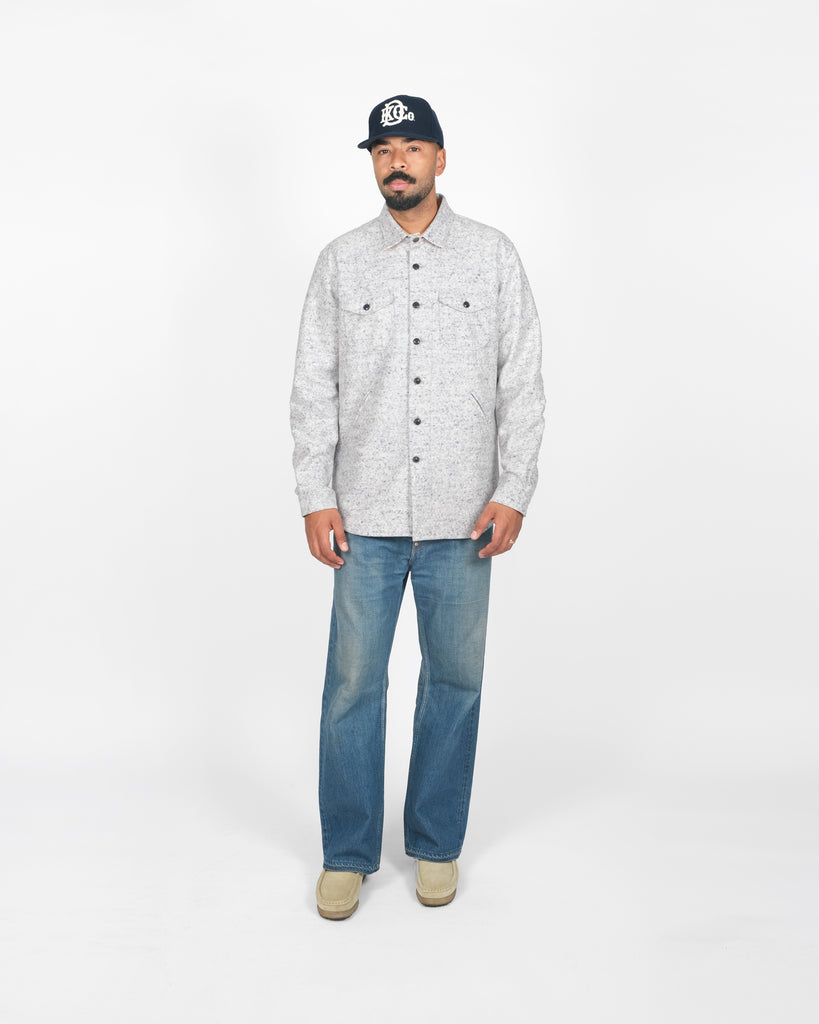 Crissman Overshirt - Natural & Navy Heather