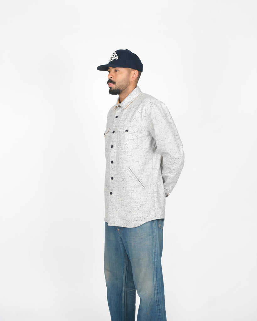 Crissman Overshirt - Natural & Navy Heather