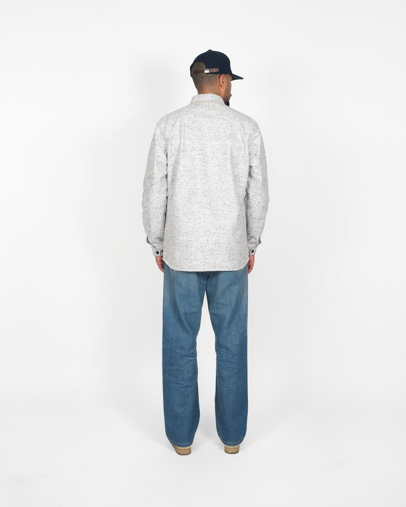Crissman Overshirt - Natural & Navy Heather
