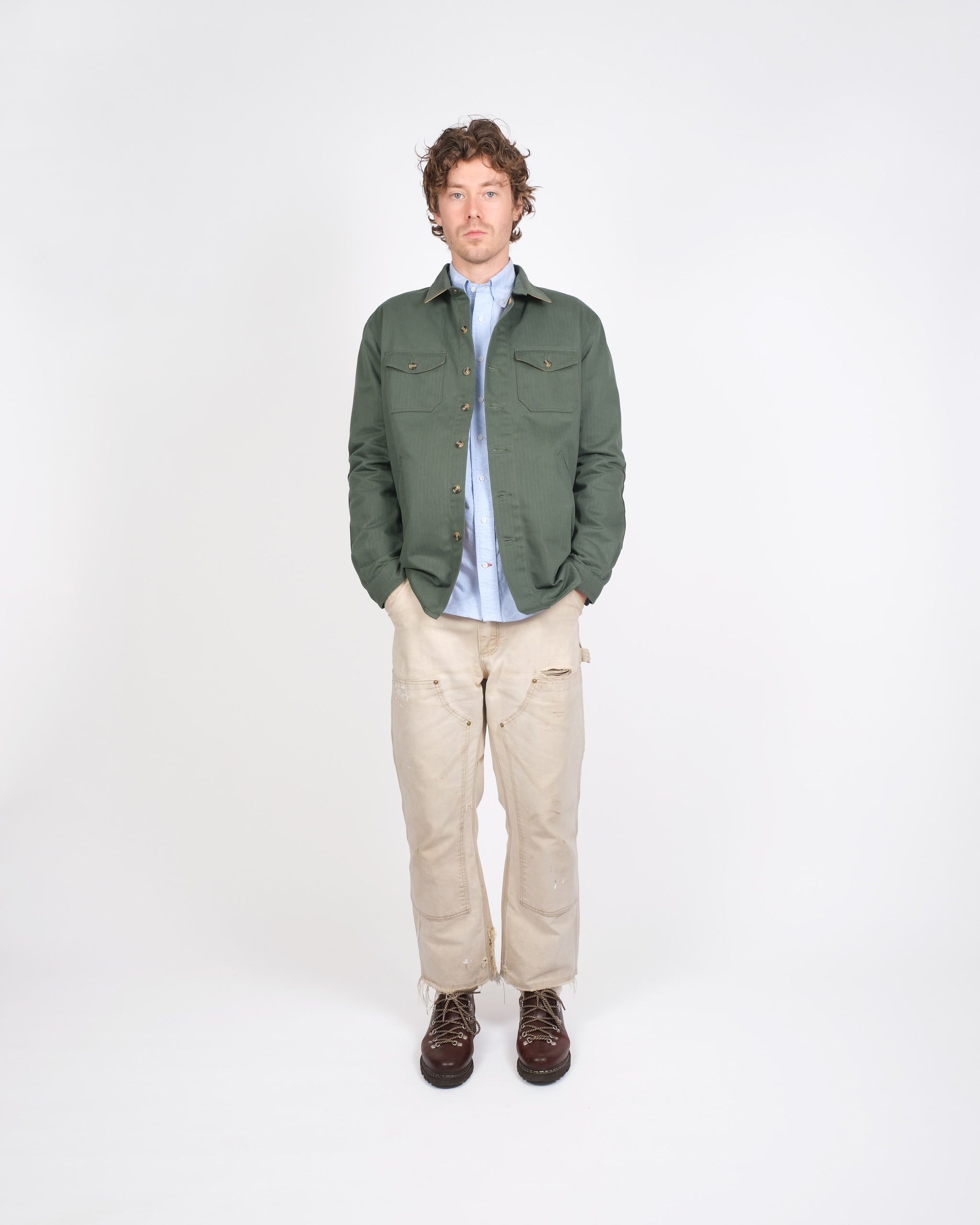 Crissman Overshirt - Waxed Cotton Spruce – Dehen 1920