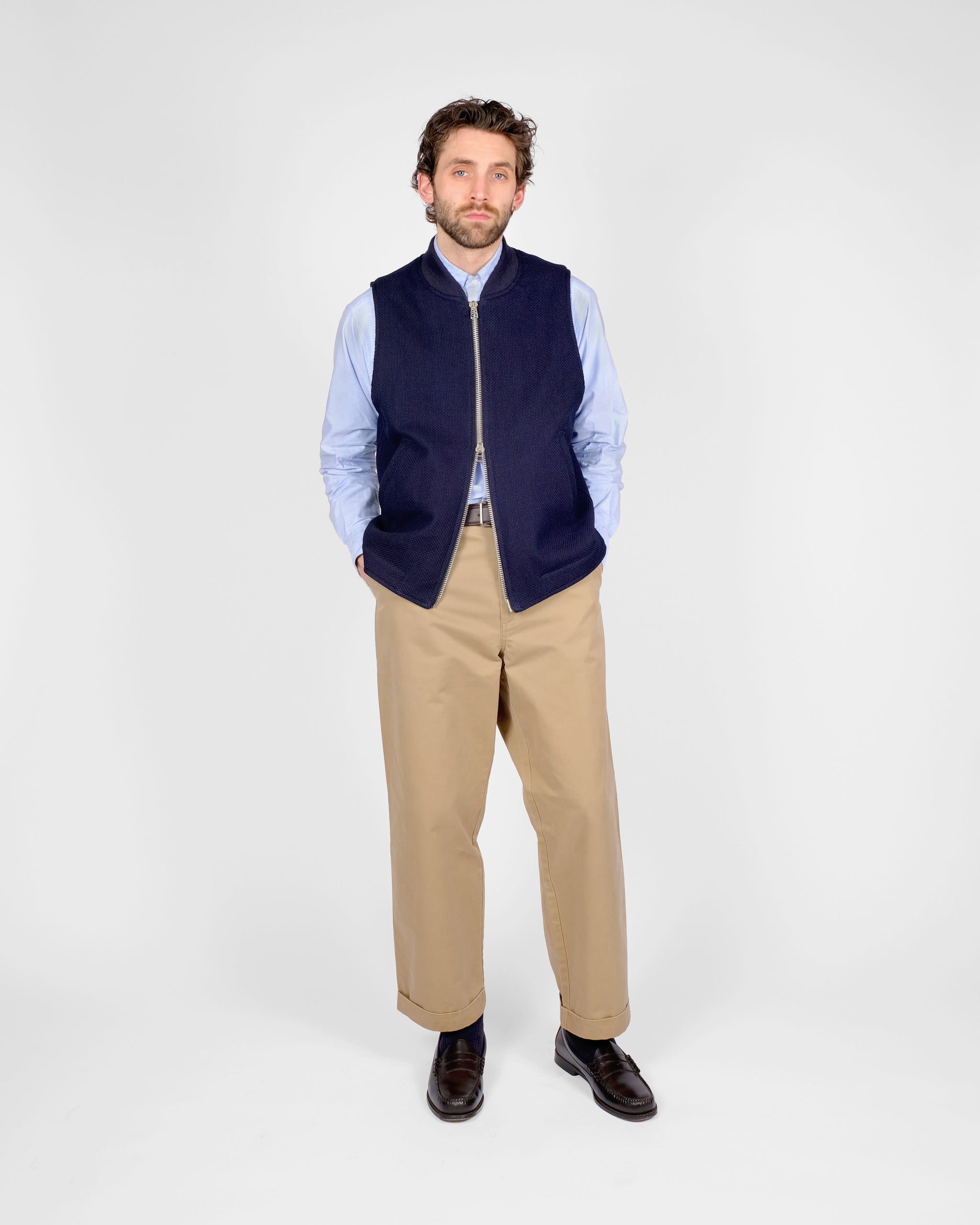 Flight Vest - Indigo Sashi-Ori – Dehen 1920