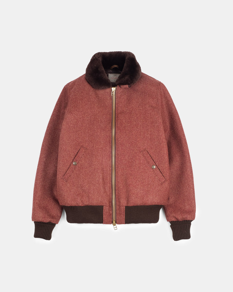 Flyer's Club Jacket - Brick Herringbone