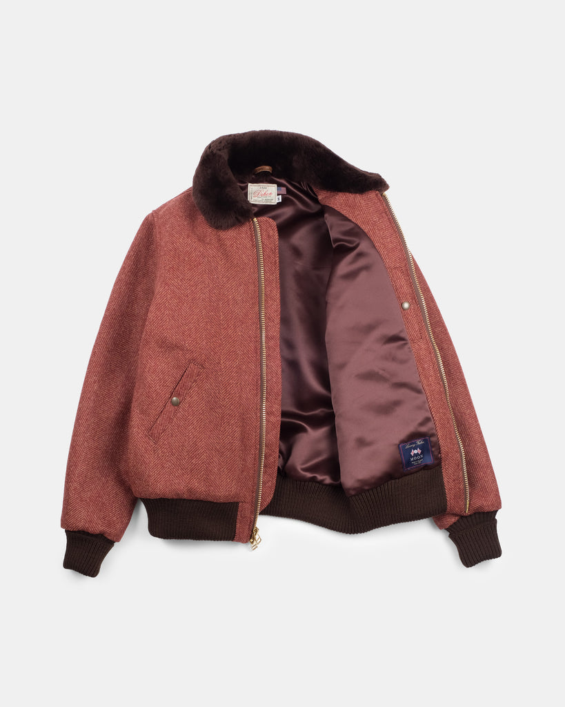 Flyer's Club Jacket - Brick Herringbone