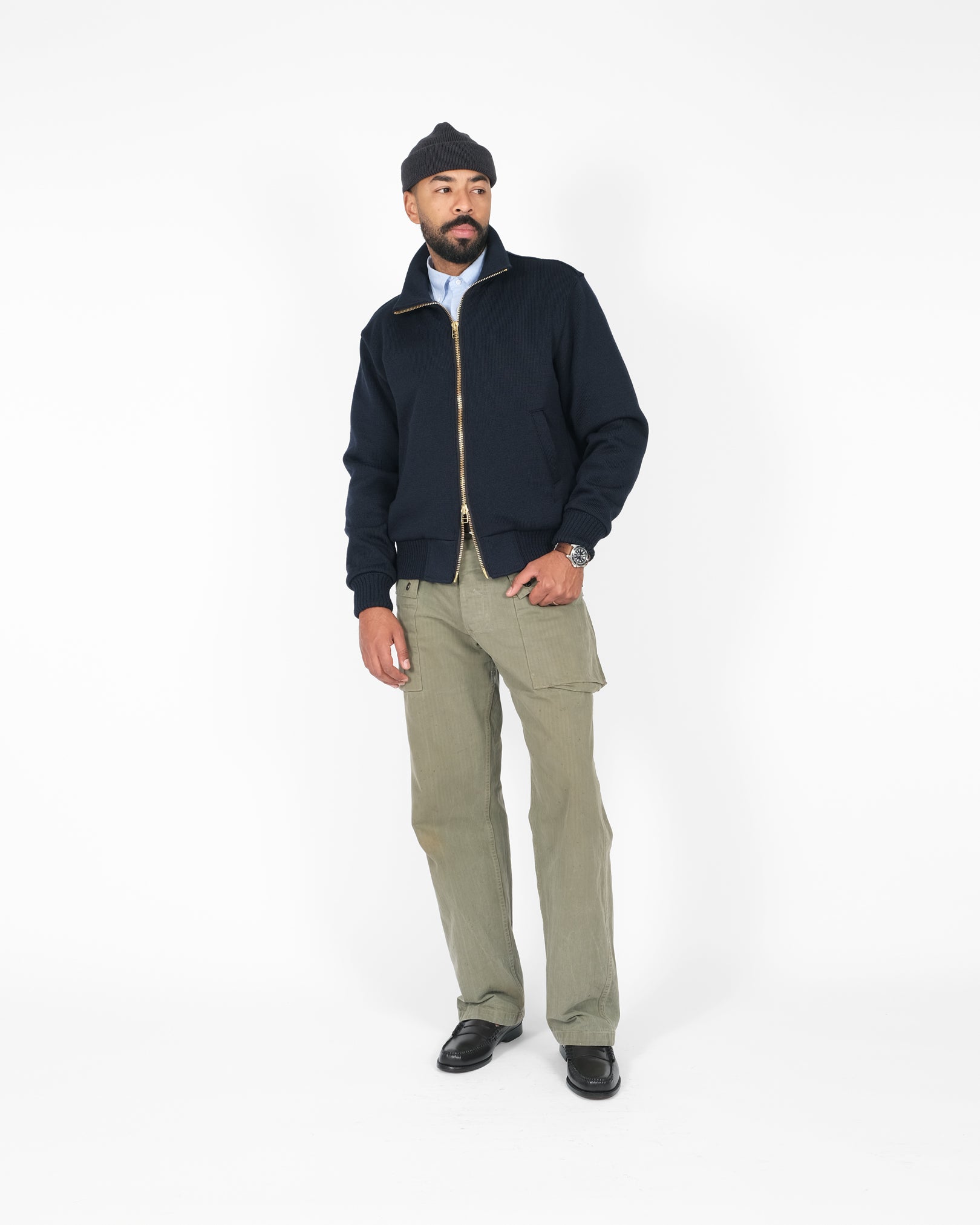 Full-Throttle Moto-Sweater - Dark Navy – Dehen 1920