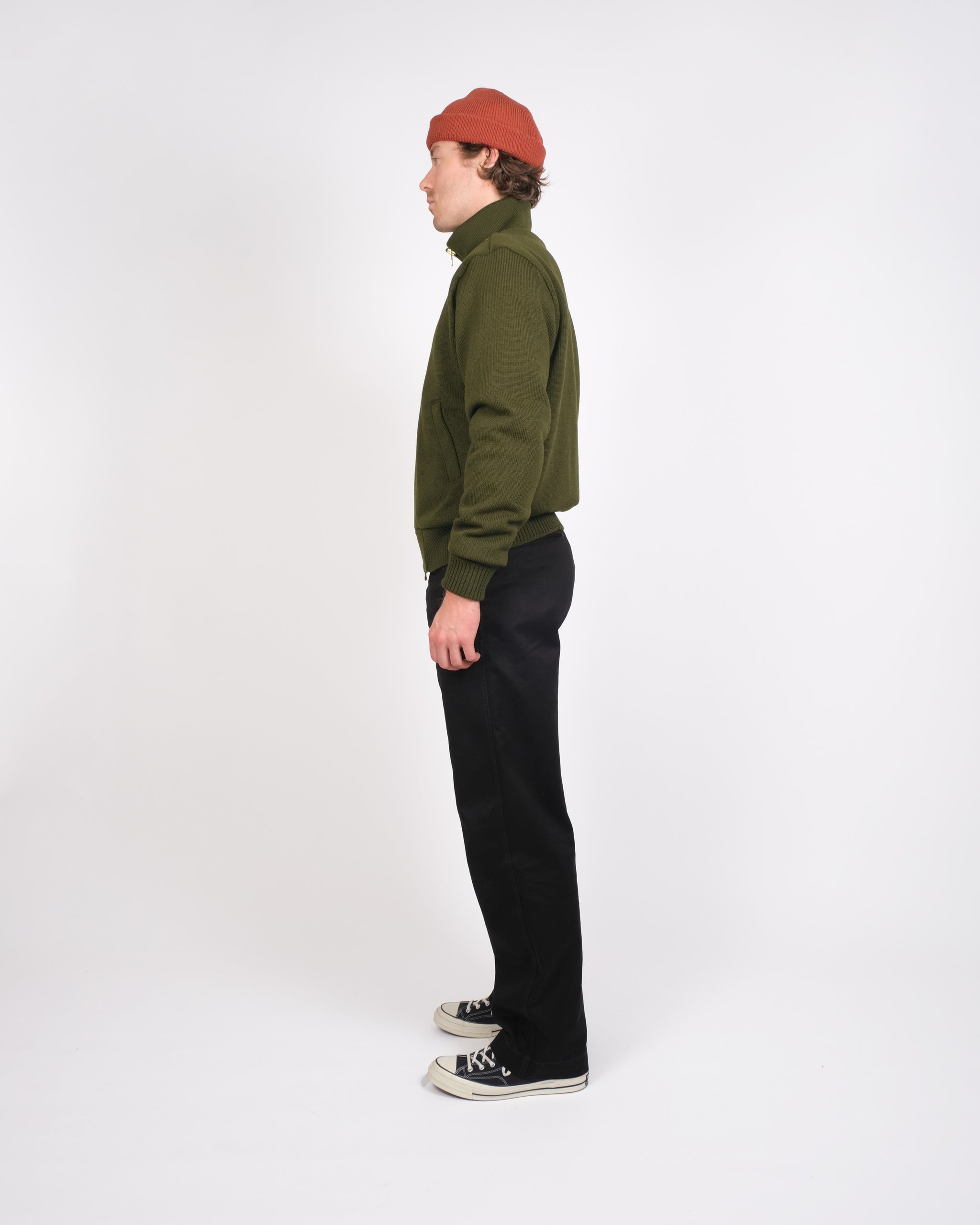 Full-Throttle Moto-Sweater - Loden – Dehen 1920
