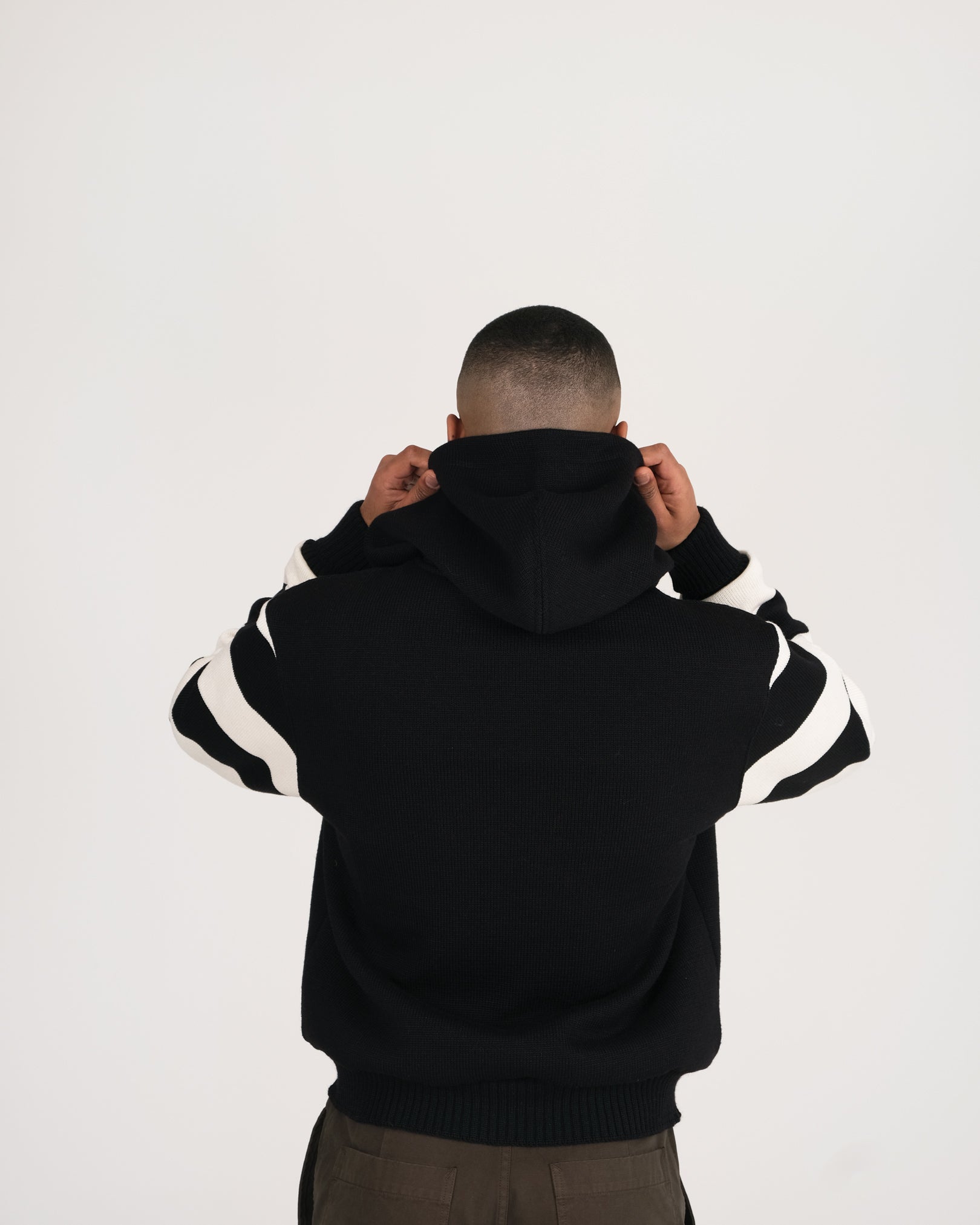 standing pedals hoodie Full-Throttle Striped Moto-Hoodie M