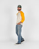 Heavy Duty Baseball Tee - 2-Tone Natural & Gold - View 3