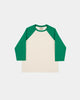 Heavy Duty Baseball Tee - 2-Tone Natural & Kelly - View 1