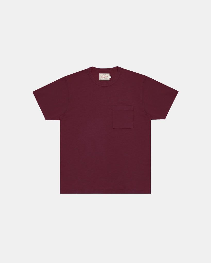 Heavy Duty Tee - Single Pocket - Burgundy