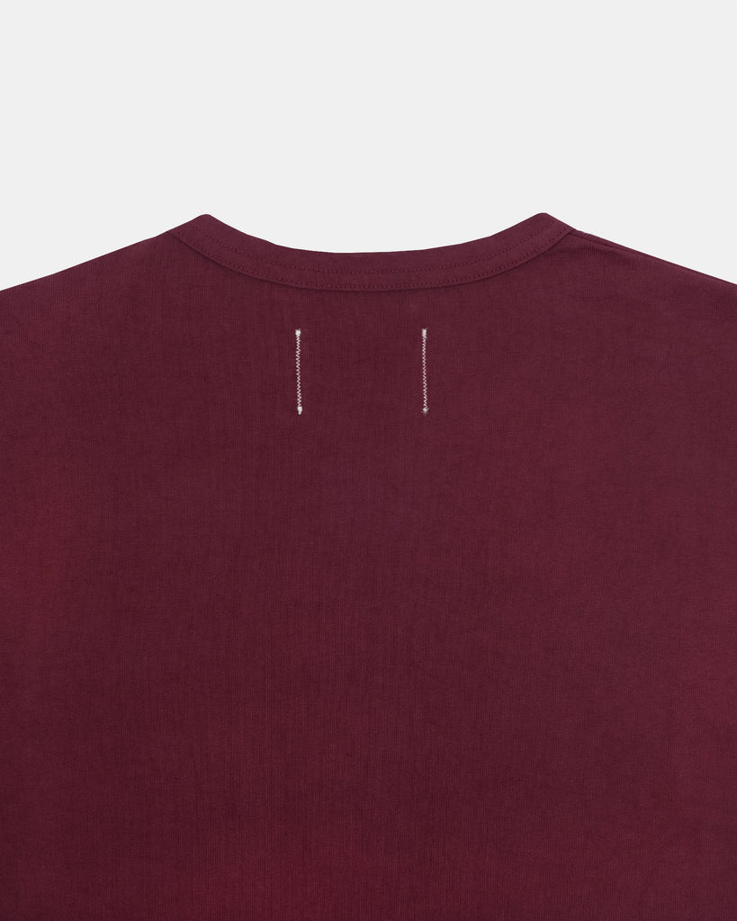 Heavy Duty Tee - Single Pocket - Burgundy