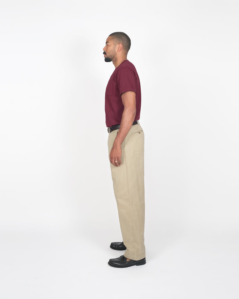 Heavy Duty Tee - Single Pocket - Burgundy