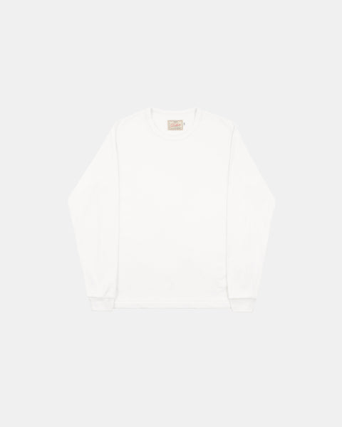 Heavy Duty Long Sleeve Tee - Non Pocket w/ Cuff - White – Dehen 1920