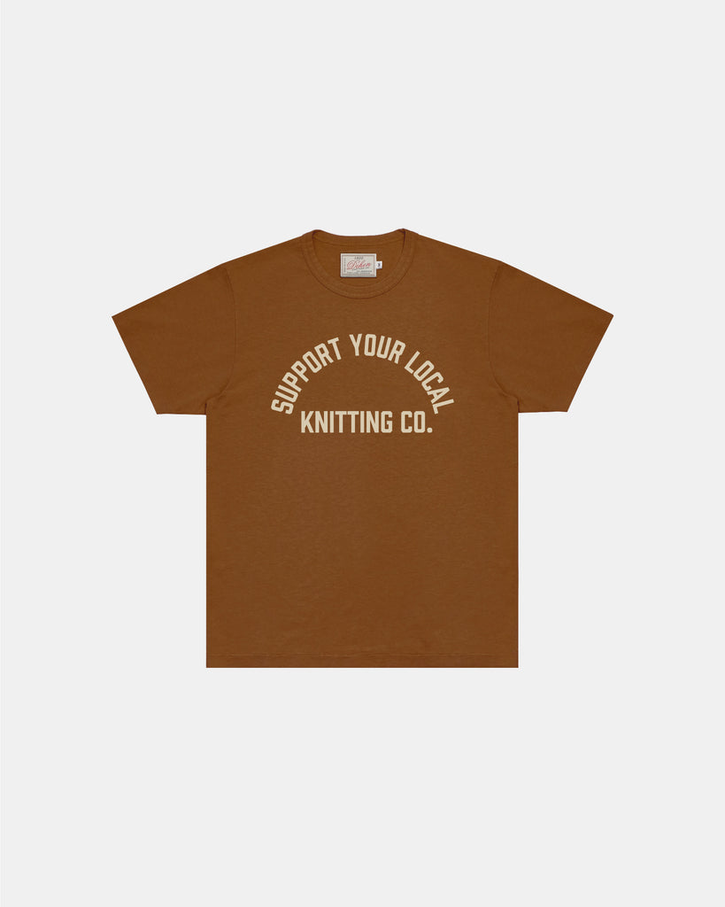Support Your Local Knitting Company Tee - Whiskey