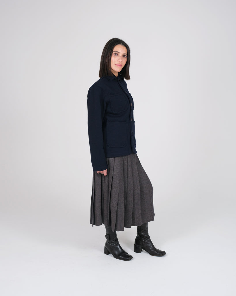 Women's Knit Work Coat - Dark Navy