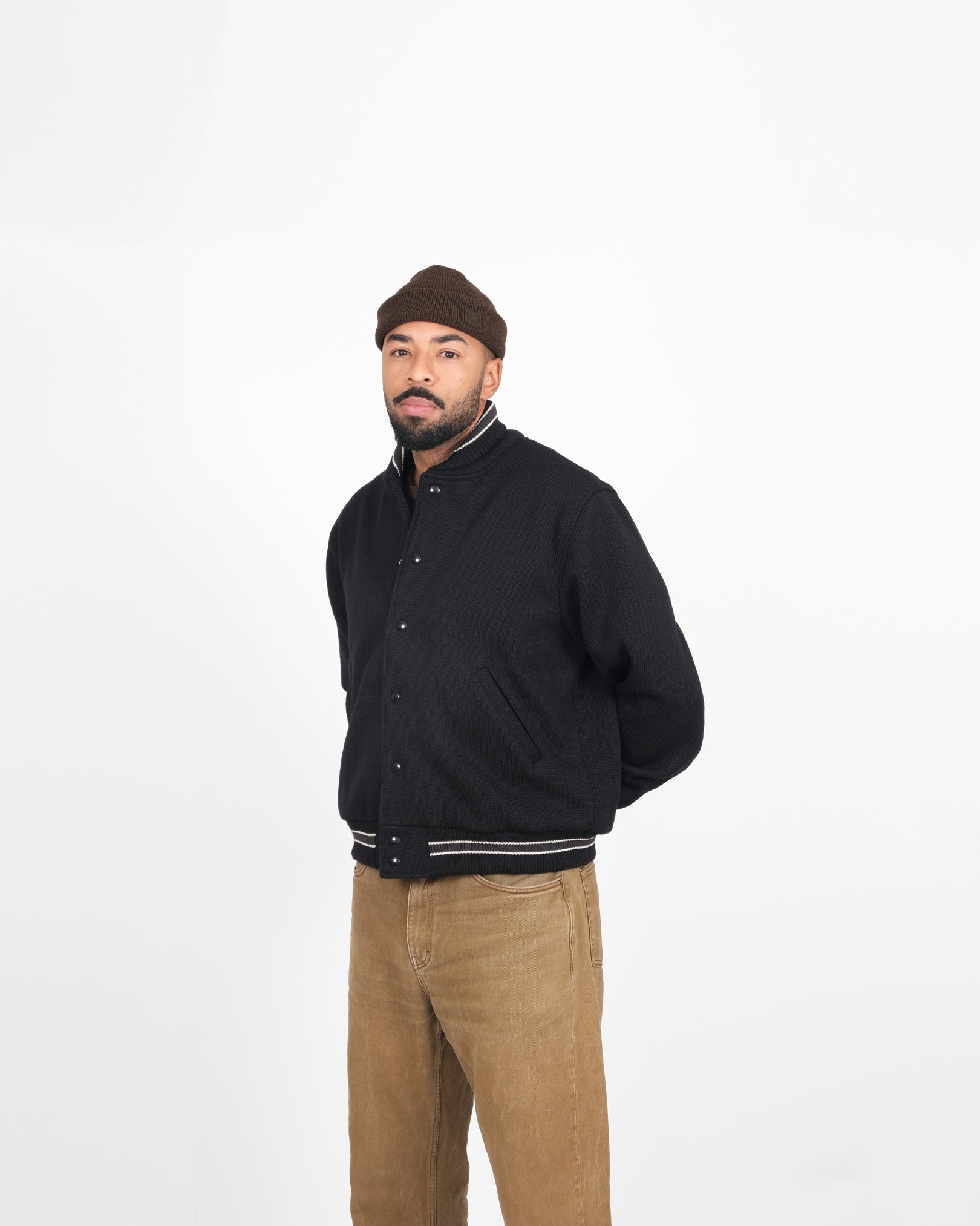 WESCO✖️DEHEN knit Club Jaket Knit Club Jacket - Smoke – Dehen 1920
