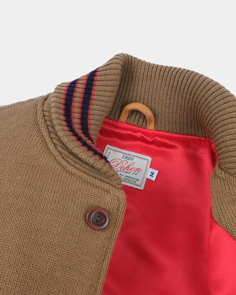 Knit Club Jacket - Dark Tan