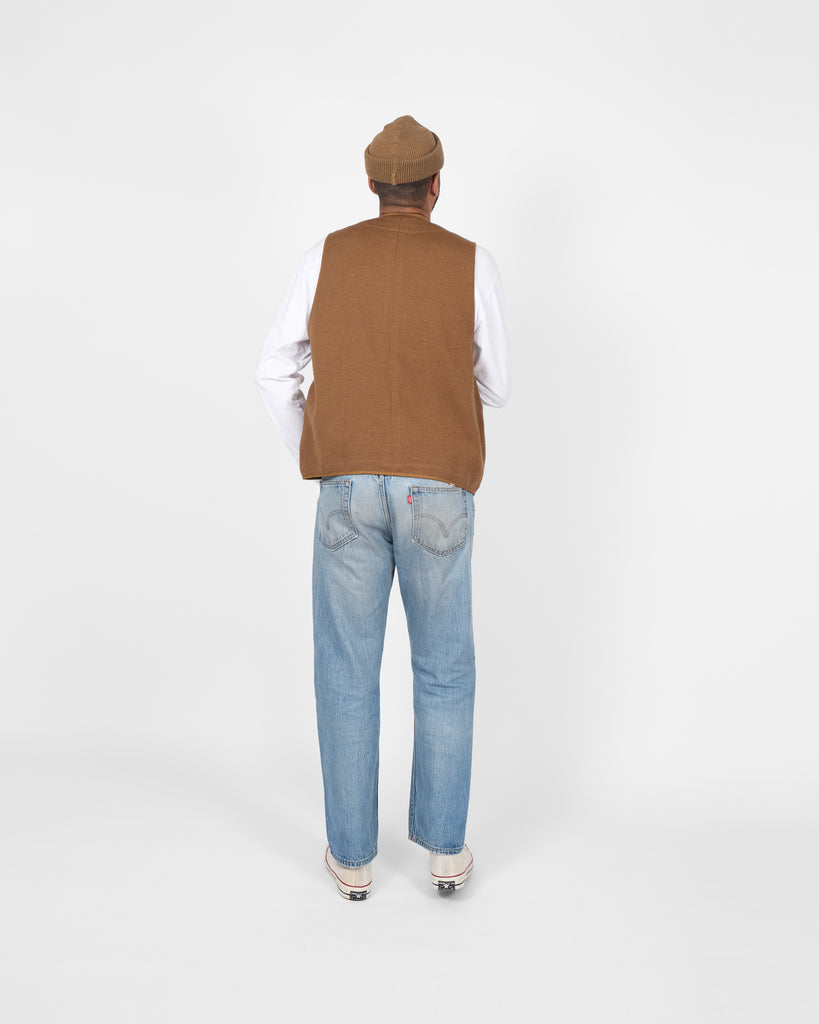 Knit Utility Vest - Dark Tan