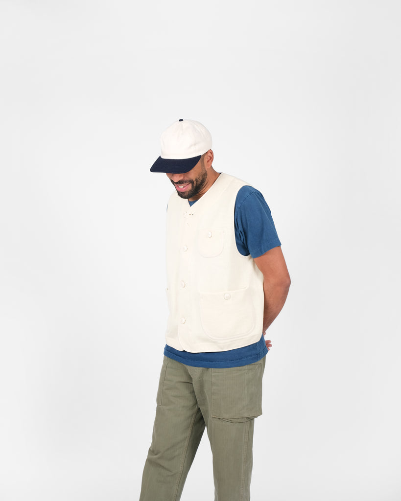 Knit Utility Vest - Off White