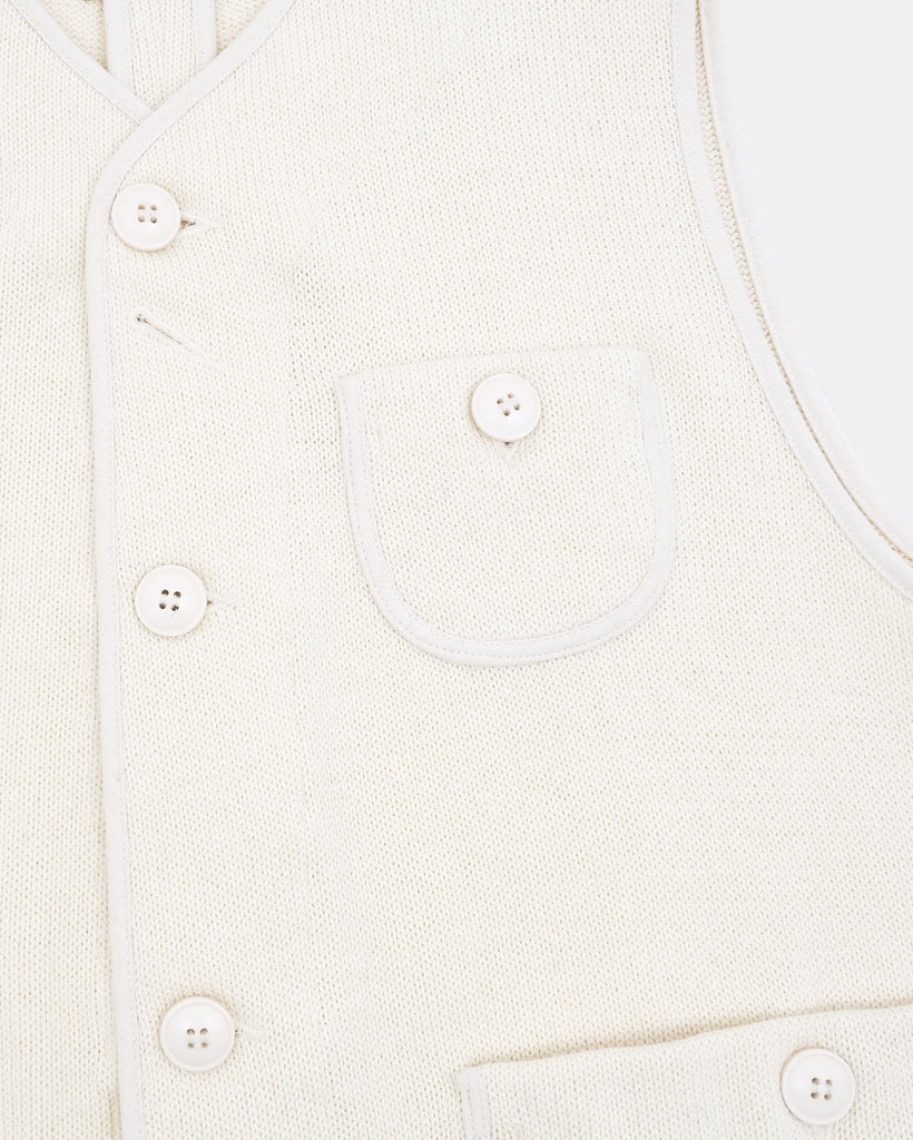 Knit Utility Vest - Off White