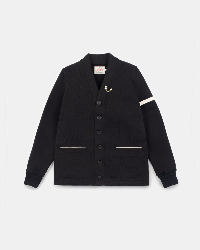 Varsity Cardigan - Black / Off White - Pre-Order