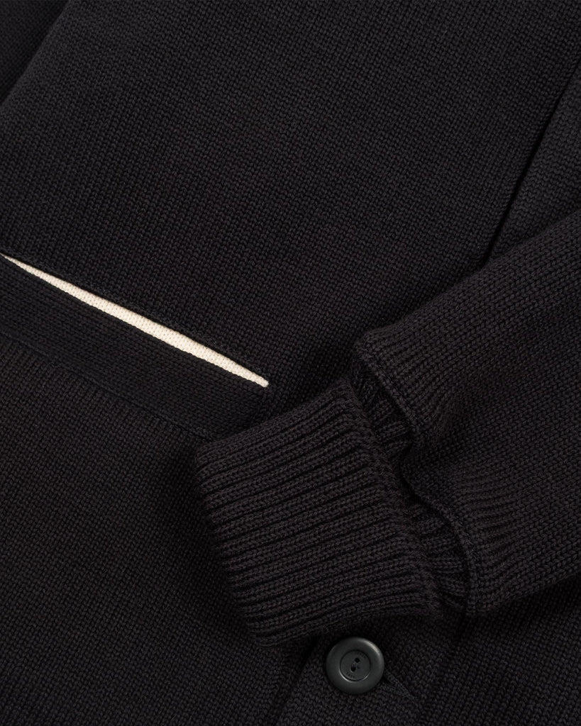 Varsity Cardigan - Black / Off White - Pre-Order
