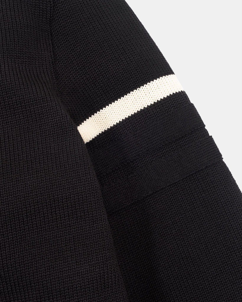 Varsity Cardigan - Black / Off White - Pre-Order