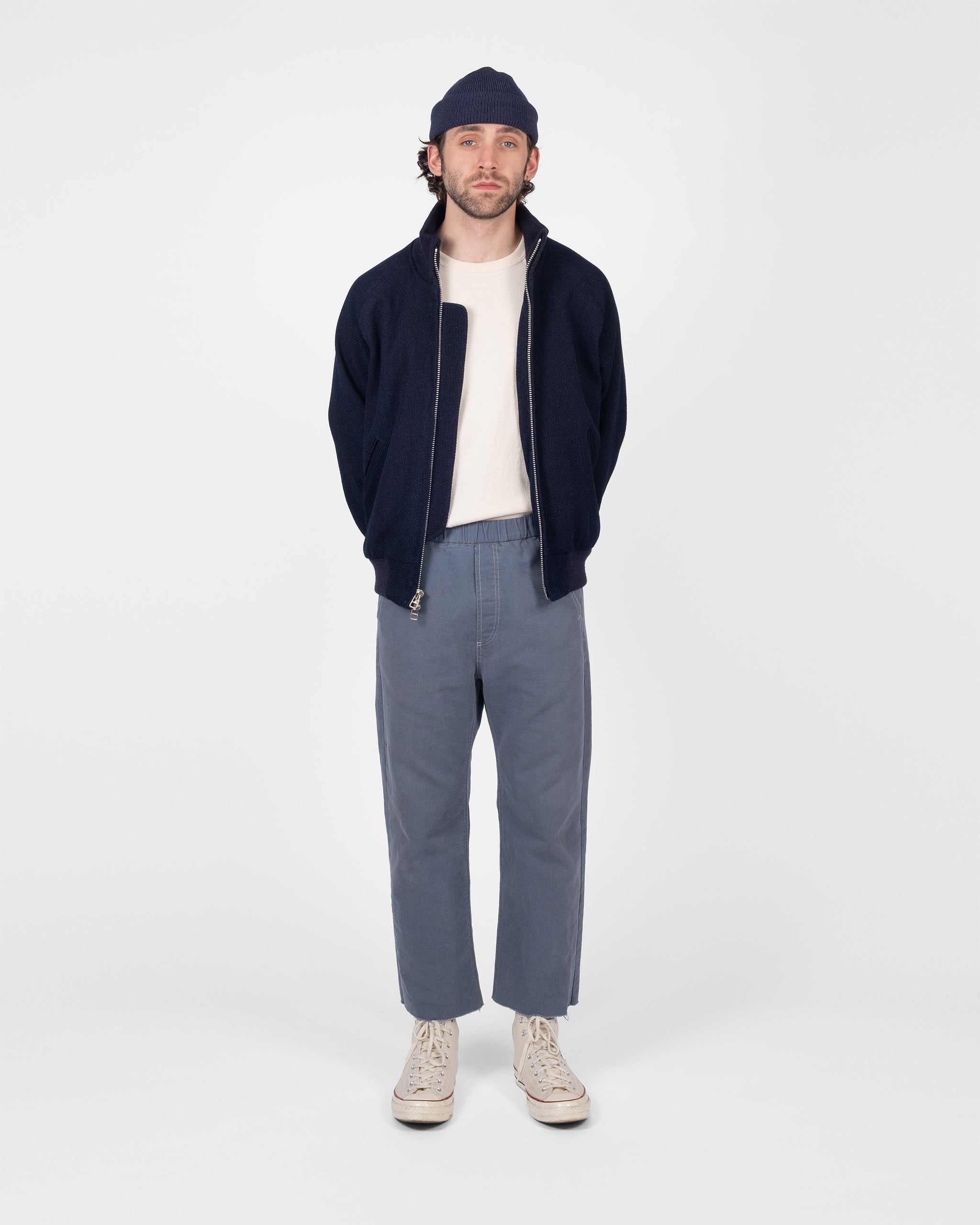 Pilot Jacket - Indigo Sashi-Ori – Dehen 1920
